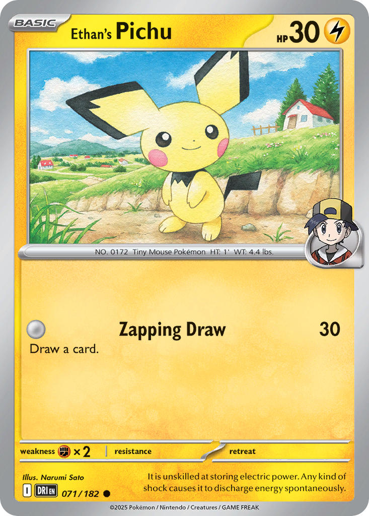 Ethans Pichu - DRI 071/182 (Reverse Holofoil)