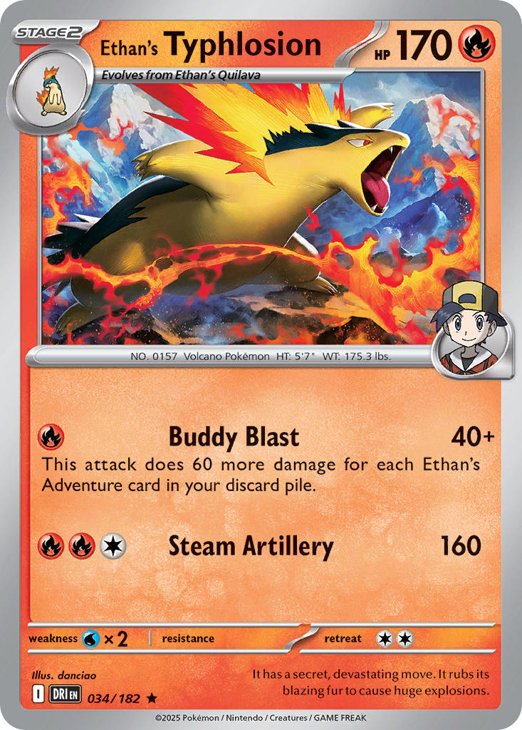 Ethans Typhlosion - DRI 034/182 (Reverse Holofoil)