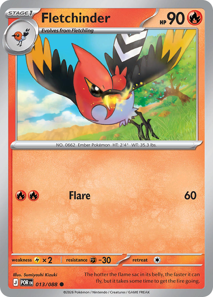 Fletchinder - POR 013/088 (Reverse Holofoil)