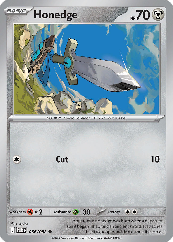 Honedge - POR 056/088 (Reverse Holofoil)