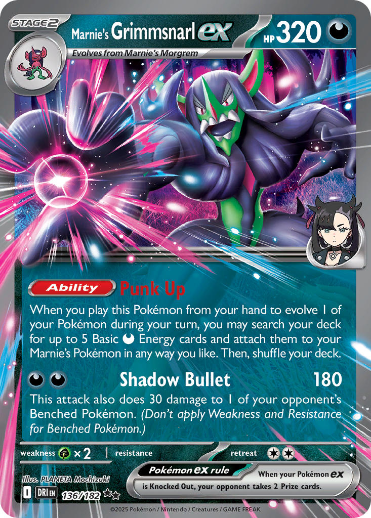 Marnies Grimmsnarl ex - DRI 136/182 (Holofoil)
