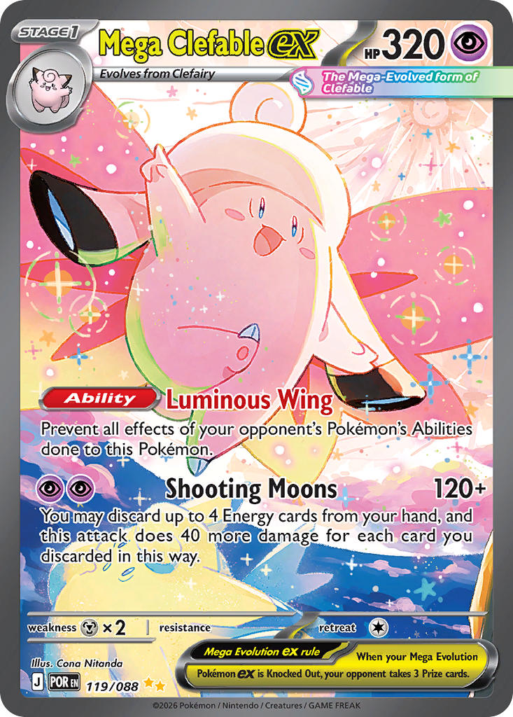 Mega Clefable ex - POR 119/088 (Holofoil)