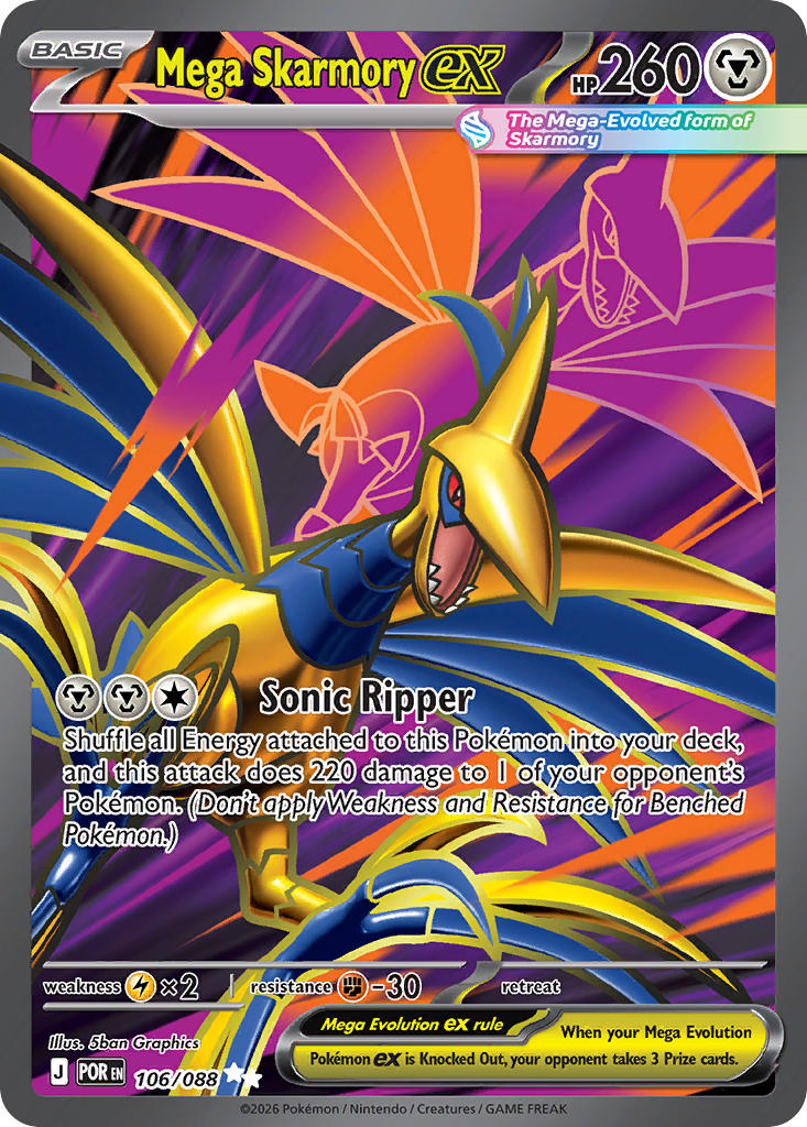 Mega Skarmory ex - POR 106/088 (Holofoil)