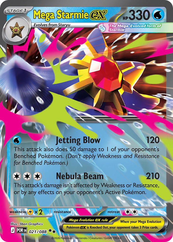 Mega Starmie ex - POR 021/088 (Holofoil)