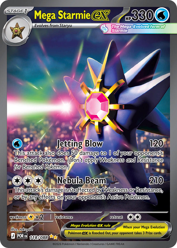 Mega Starmie ex - POR 118/088 (Holofoil)