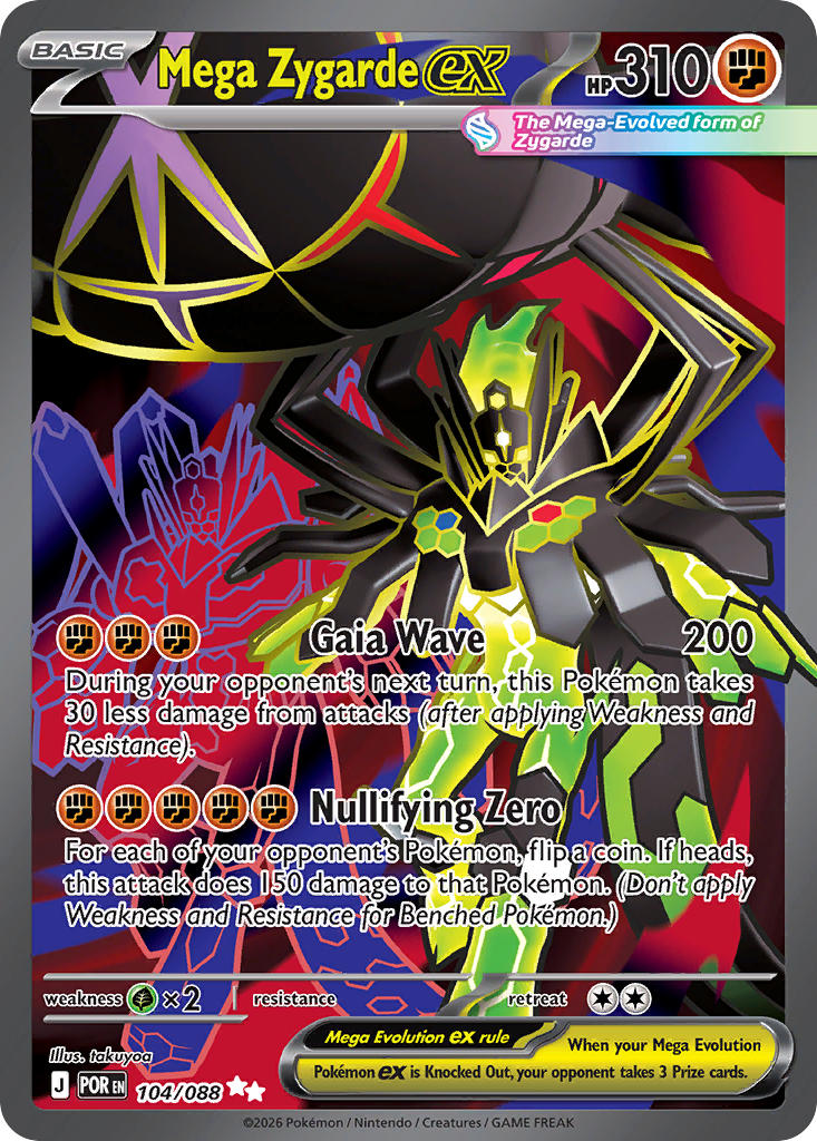 Mega Zygarde ex - POR 104/088 (Holofoil)