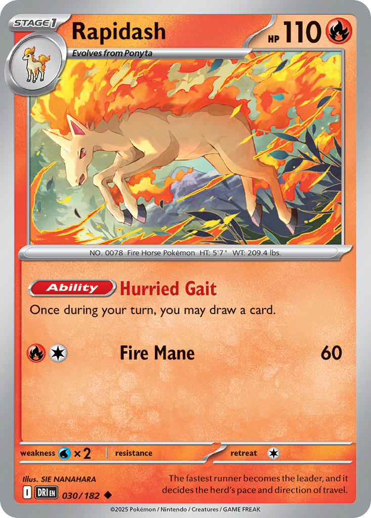Rapidash - DRI 030/182 (Reverse Holofoil)