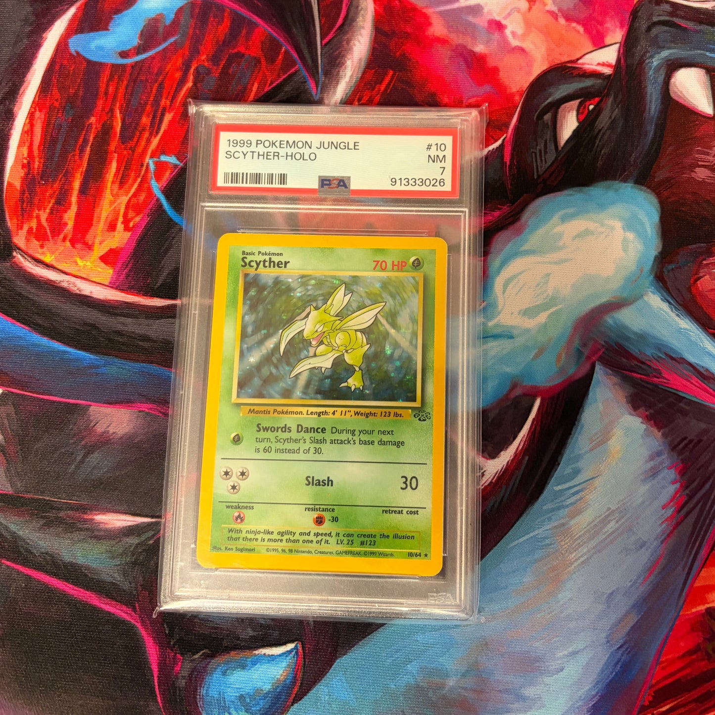Scyther - 1999 Pokemon Jungle - PSA 7 (Holofoil)