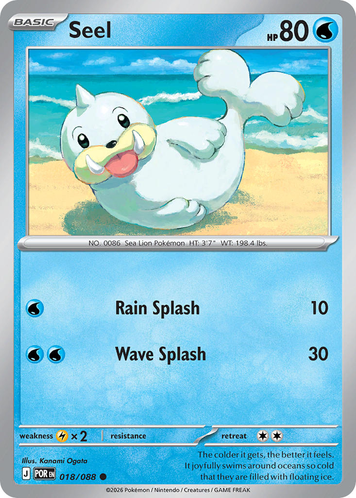 Seel - POR 018/088 (Reverse Holofoil)