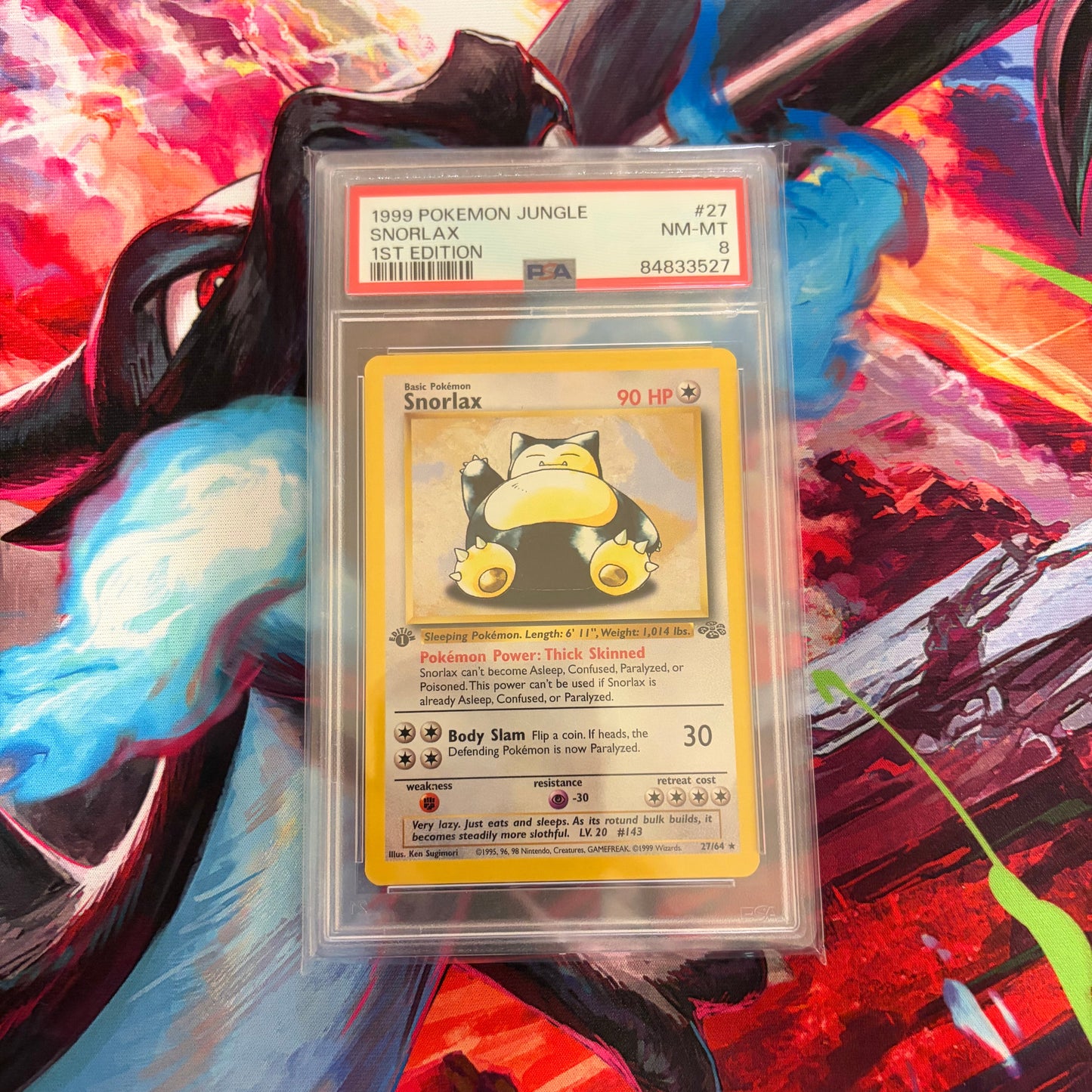 Snorlax - 1999 Pokemon Jungle - PSA 8 1st Edition