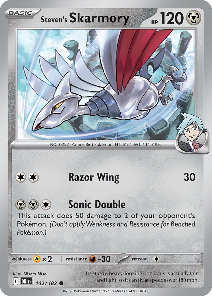 Stevens Skarmory - DRI 142/182 (Reverse Holofoil)