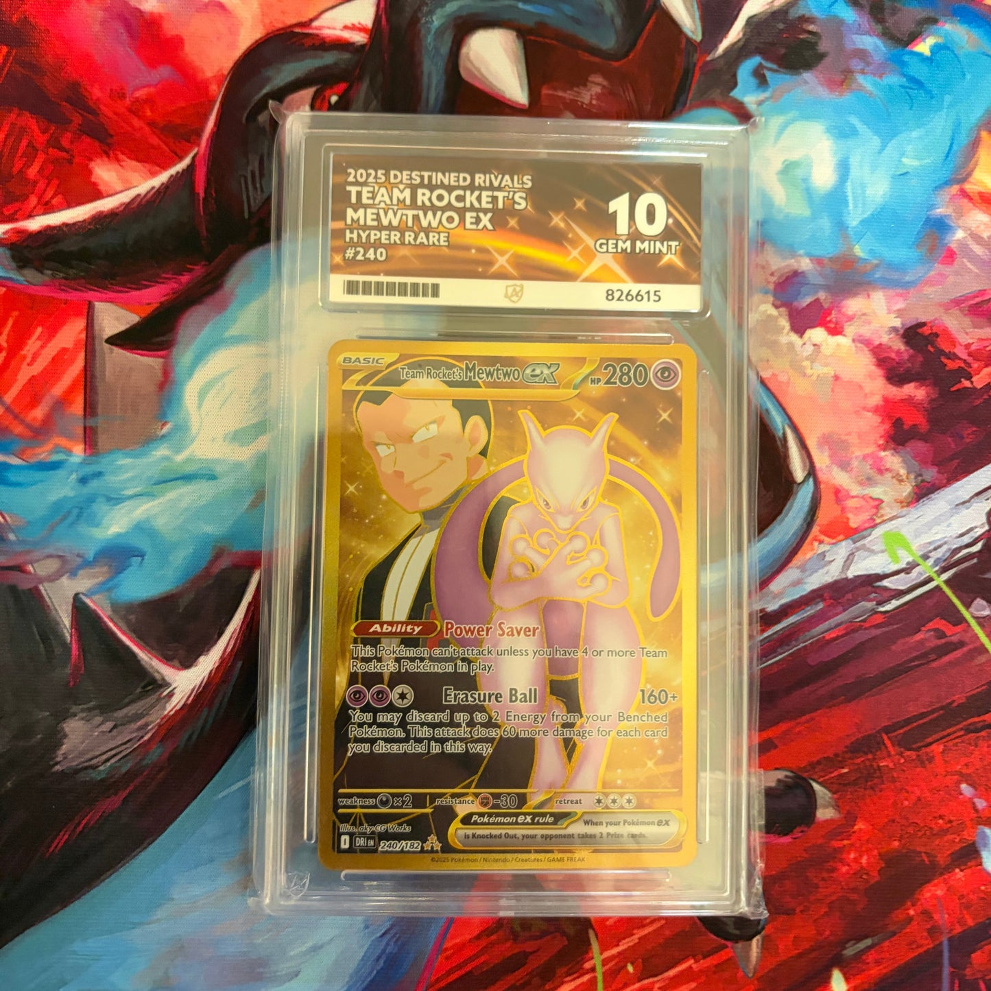 Team Rocket's Mewtwo ex - 2025 Pokemon Destined Rivals - ACE 10 Gem Mint (Hyper Rare)