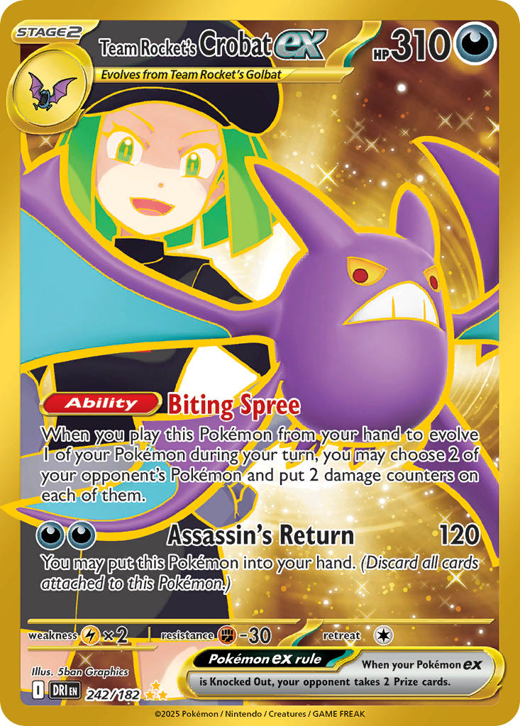 Team Rockets Crobat ex - DRI 242/182 (Holofoil)