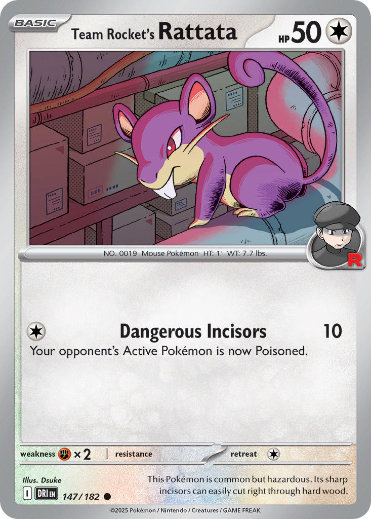 Team Rockets Rattata - DRI 147/182 (Reverse Holofoil)