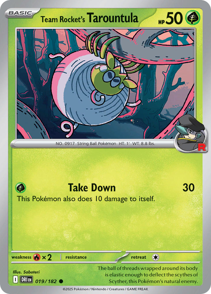 Team Rockets Tarountula - DRI 019/182 (Reverse Holofoil)