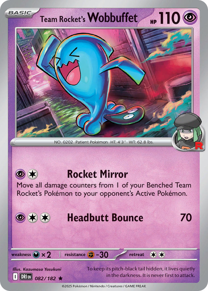 Team Rockets Wobbuffet - DRI 082/182 (Holofoil)