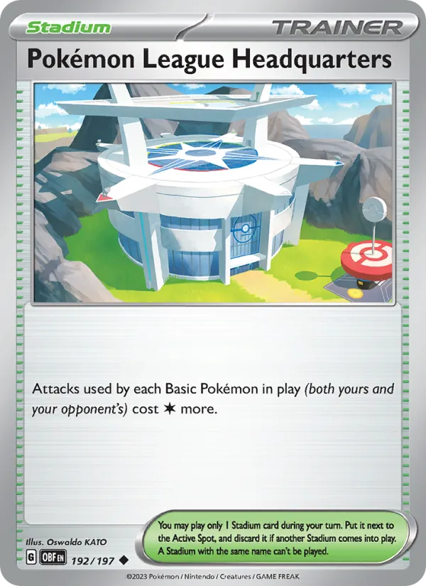 Pokémon League Headquarters - OBF 192/197 - Pokemon card
