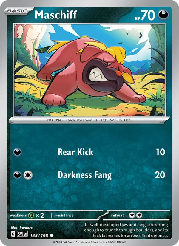 Maschiff - SVI 135/198 - Pokemon card