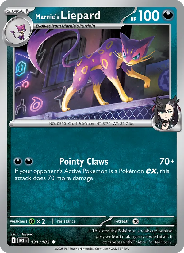 Marnie's Liepard - DRI 131/182 (Reverse Holo) - Pokemon card