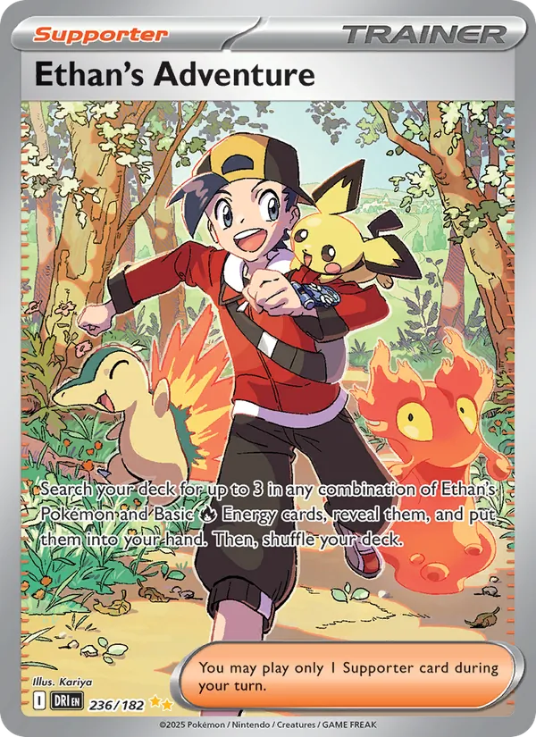 Ethan's Adventure - DRI 236/182 (Holo) - Pokemon card