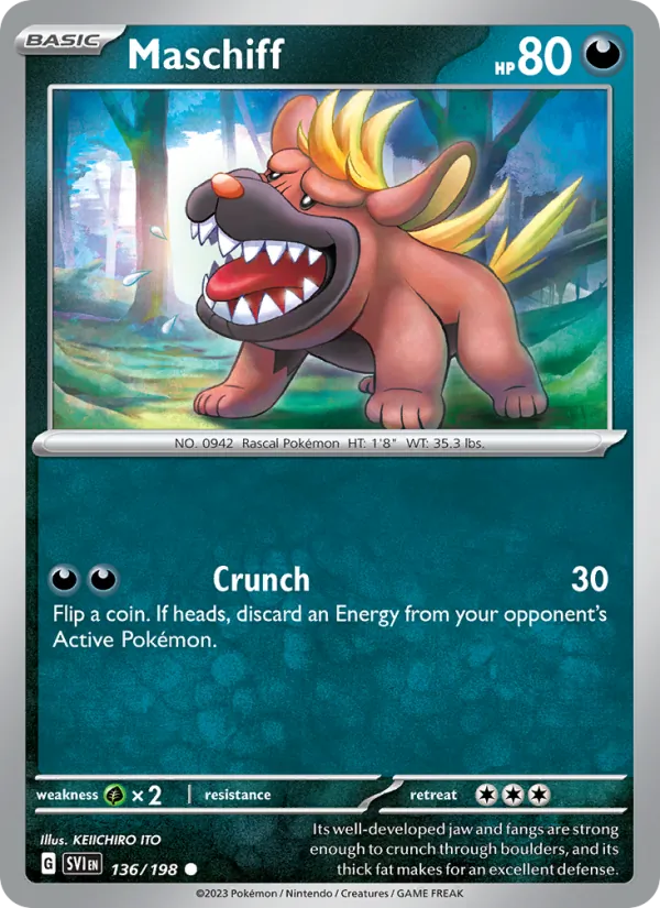 Maschiff - SVI 136/198 - Pokemon card