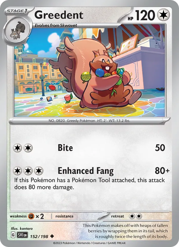 Greedent - SVI 152/198 - Pokemon card
