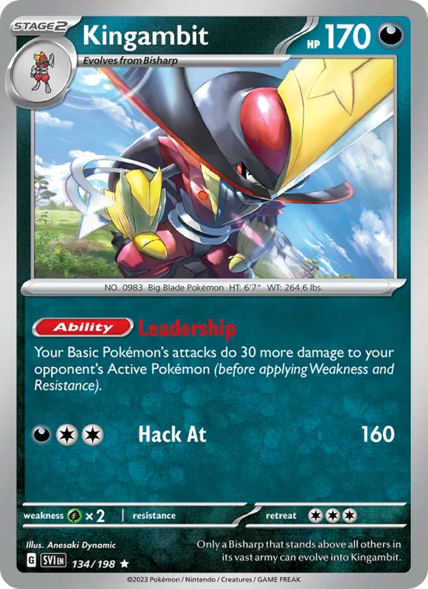 Kingambit - SVI 134/198 (Holo) - Pokemon card