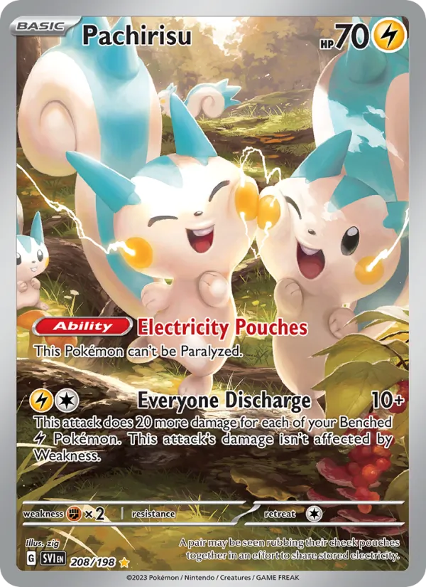 Pachirisu - SVI 208/198 (Holo) - Pokemon card
