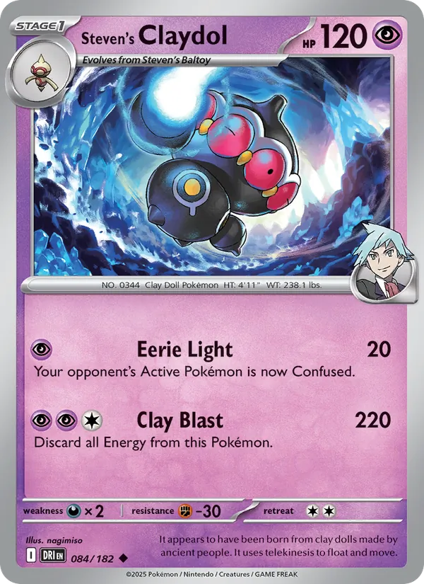 Steven's Claydol - DRI 084/182 (Reverse Holo) - Pokemon card