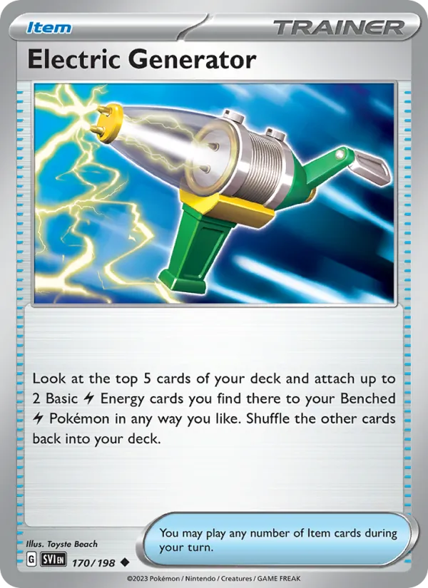 Electric Generator - SVI 170/198 (Reverse Holo) - Pokemon card