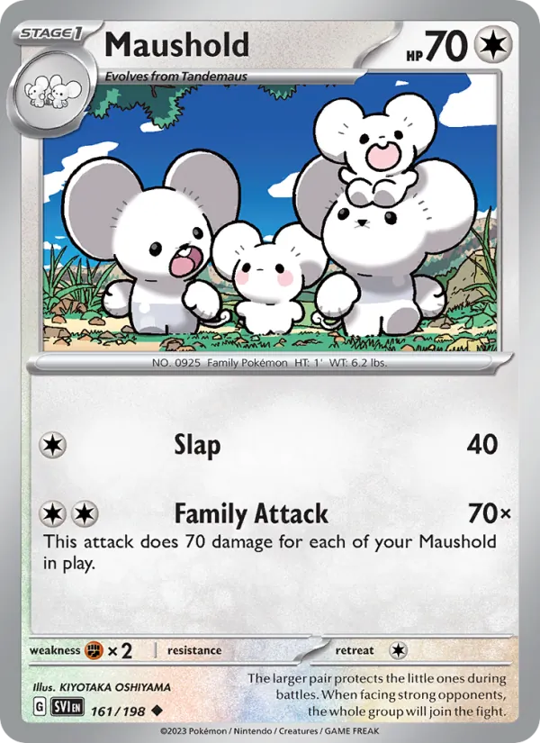 Maushold - SVI 161/198 (Reverse Holo) - Pokemon card