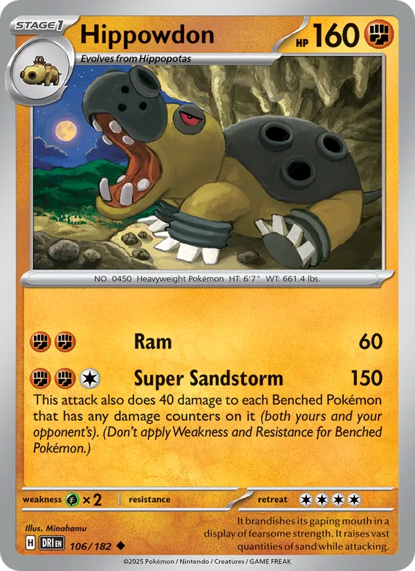 Hippowdon - DRI 106/182 - Pokemon card