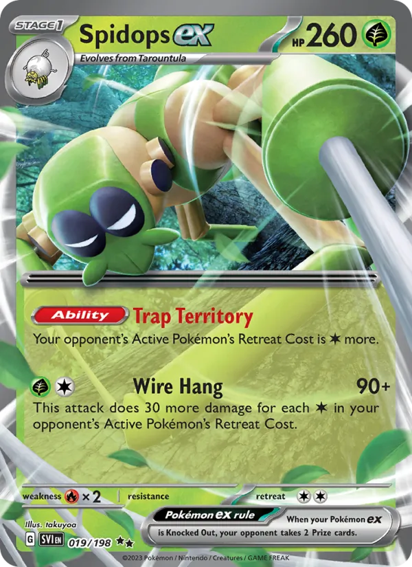 Spidops ex - SVI 019/198 (Holo) - Pokemon card