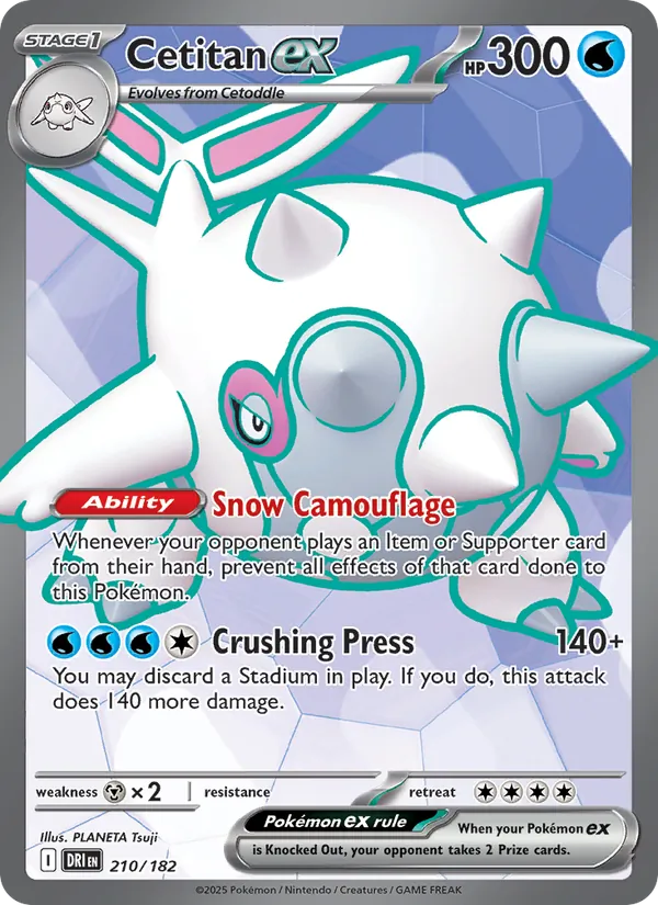 Cetitan ex - DRI 210/182 (Holo) - Pokemon card
