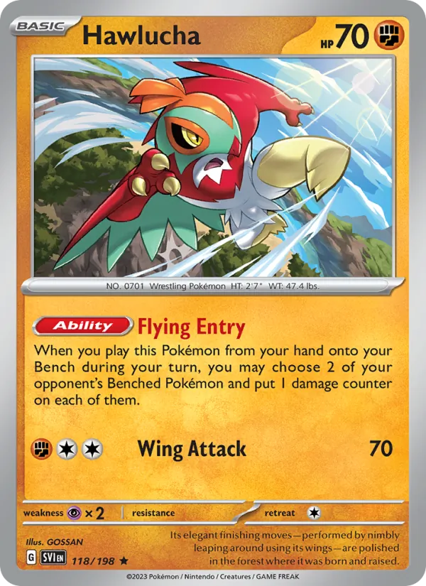 Hawlucha - SVI 118/198 (Holo) - Pokemon card