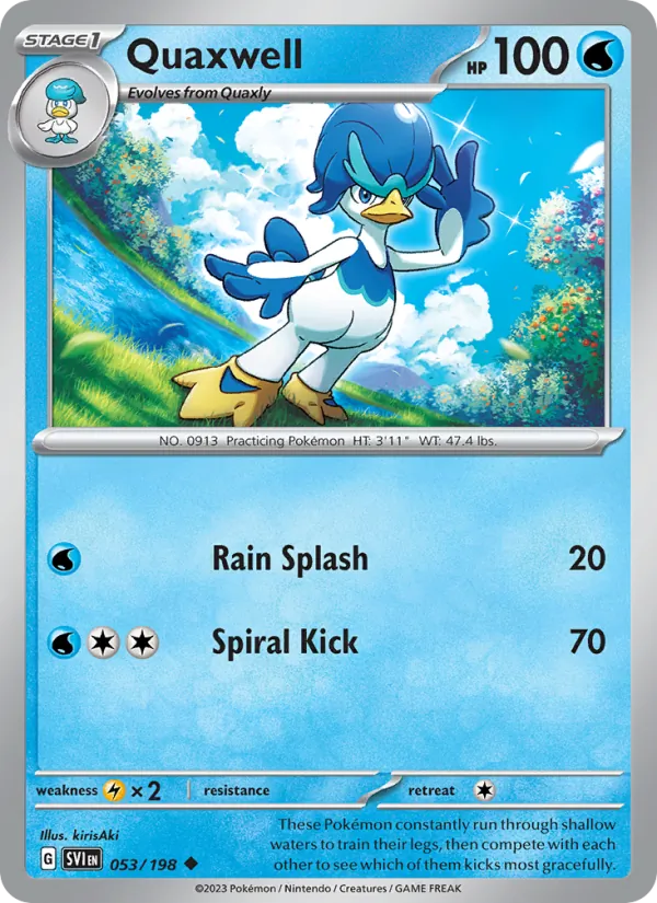Quaxwell - SVI 053/198 (Reverse Holo) - Pokemon card