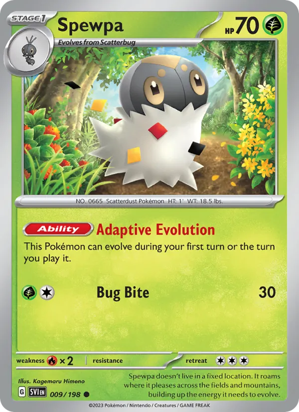 Spewpa - SVI 009/198 (Reverse Holo) - Pokemon card