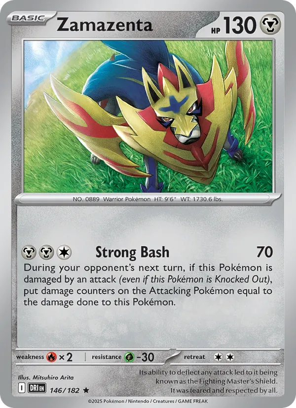 Zamazenta - DRI 146/182 (Reverse Holo) - Pokemon card