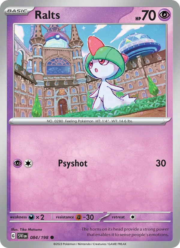 Ralts - SVI 084/198 (Reverse Holo) - Pokemon card