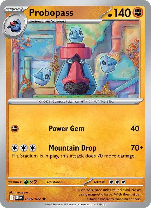 Probopass - DRI 098/182 (Reverse Holo) - Pokemon card