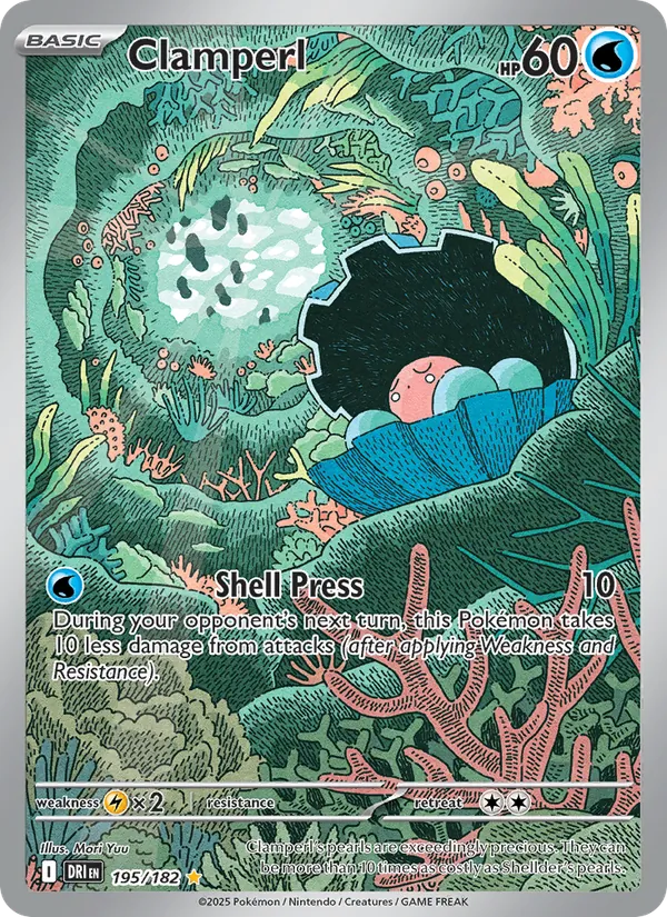 Clamperl - DRI 195/182 (Holo) - Pokemon card