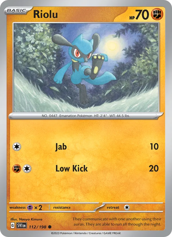 Riolu - SVI 112/198 (Reverse Holo) - Pokemon card