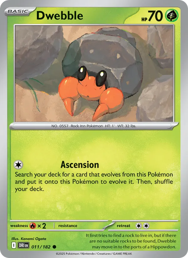 Dwebble - DRI 011/182 - Pokemon card