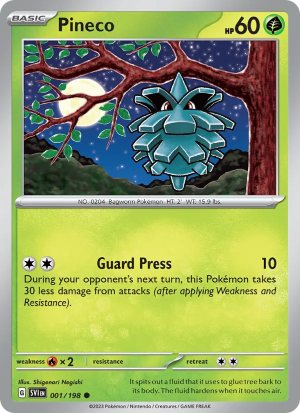 Pineco - SVI 001/198 - Pokemon card