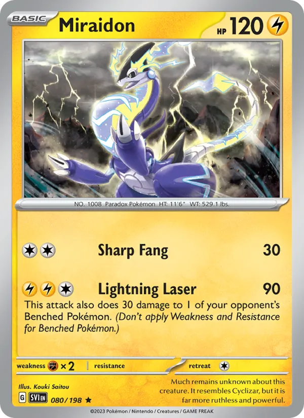 Miraidon - SVI 080/198 (Holo) - Pokemon card