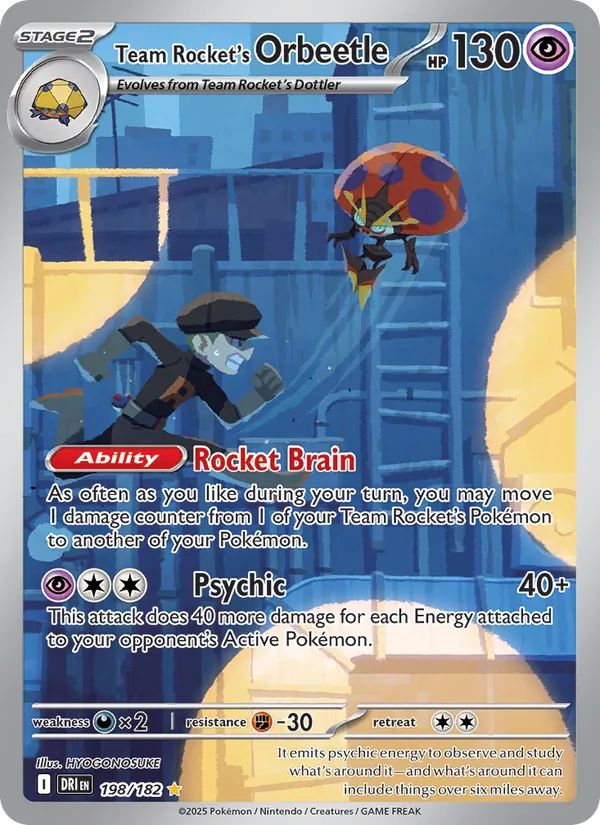 Team Rocket's Orbeetle - DRI 198/182 (Holo) - Pokemon card