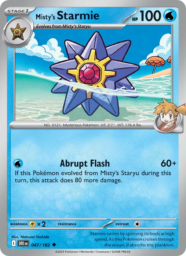 Misty's Starmie - DRI 047/182 (Reverse Holo) - Pokemon card