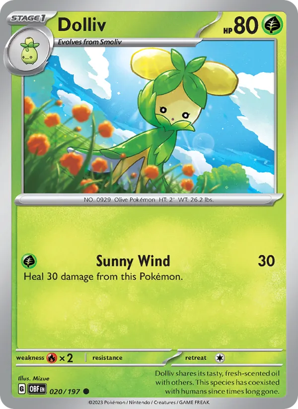 Dolliv - OBF 020/197 - Pokemon card