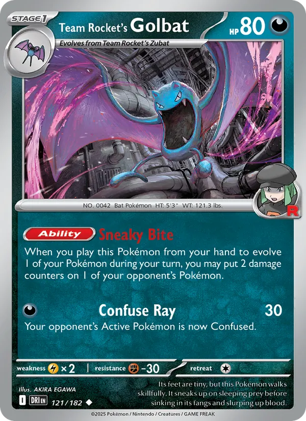Team Rocket's Golbat - DRI 121/182 - Pokemon card
