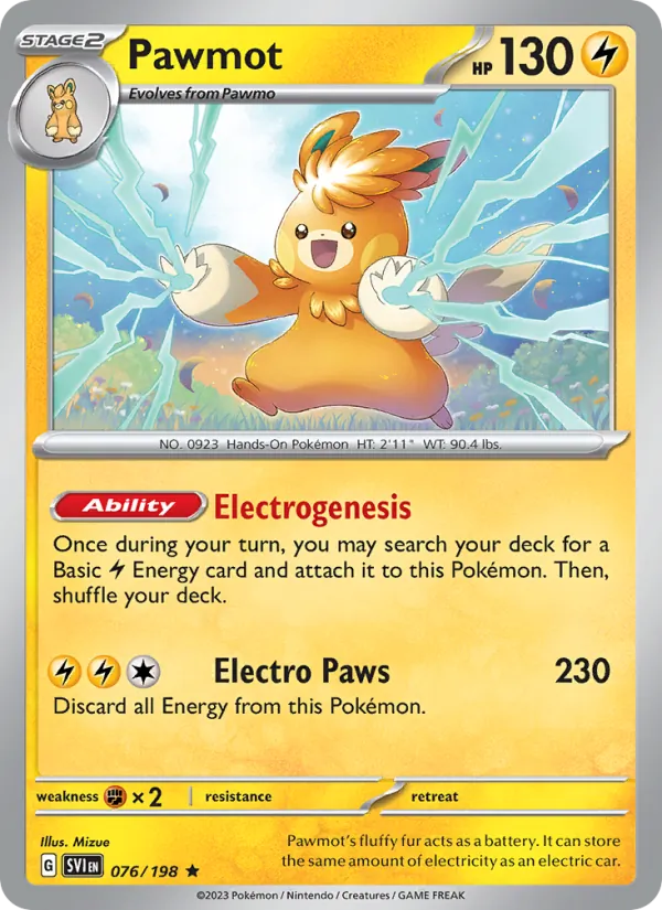 Pawmot - SVI 076/198 (Reverse Holo) - Pokemon card